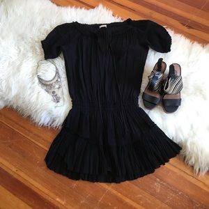 Love Shack Fancy short sleeve gauze popover dress